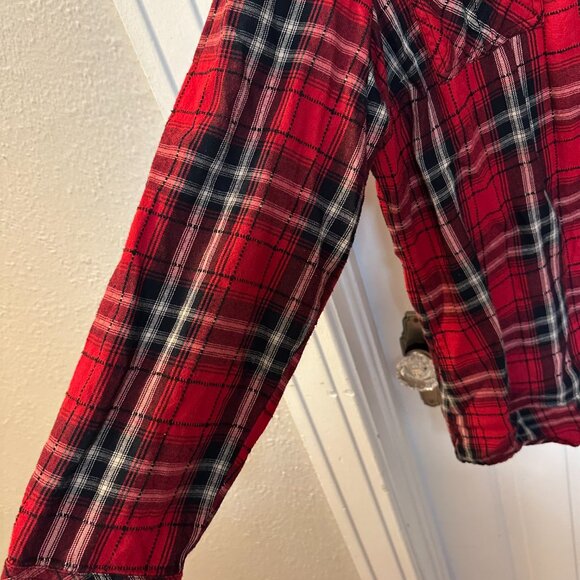 Do Est. 1962 Red and Black Plaid Button Down-Size Large - Picture 4 of 5